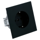 Розетка 1-местная с защитной шторкой с/з (механизм), Stekker, 250В, 16А Мия, RST16-3110-05, черный бархат 50454