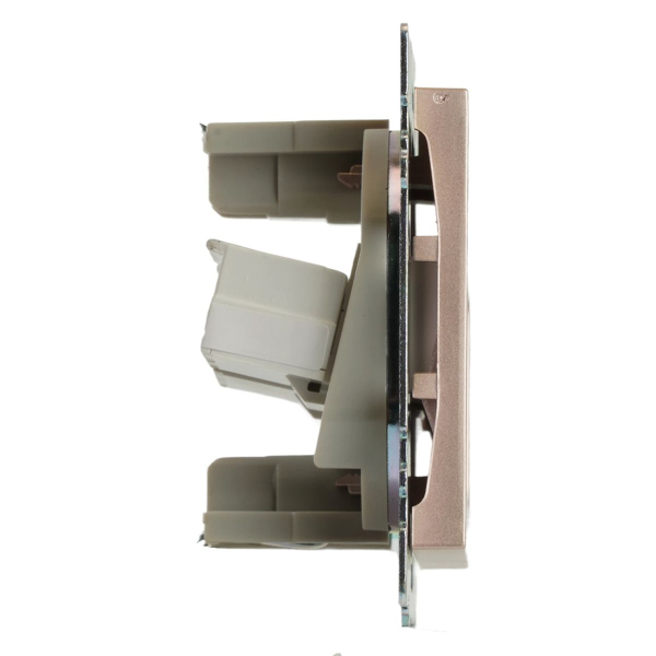 Розетка компьютерная 2-местная RJ-45 (механизм) Stekker GLS00-7109-02 Катрин, шампань 50004