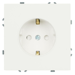 Розетка 1-местная с з/ш, с/з (механизм), СЗК, Stekker, 250В, 16А Эмили, RST16-5110-01ZK, белый фарор, soft touch 50235