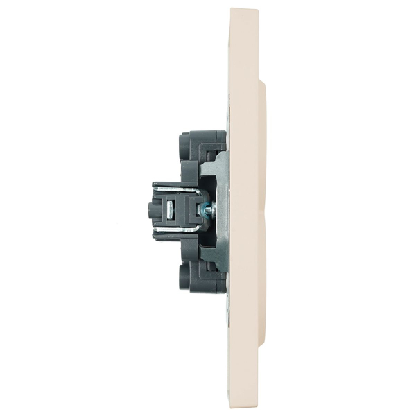 Розетка 2-местная с защитной шторкой, Stekker, б/з, 250В, 16А Эмили, RST16-5116-08, кашемир, soft touch 49903