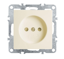 Розетка 1-местная б/з (механизм), Stekker, PST10-9109-02, 250В, 16А с защ. шторкой Эрна, слоновая кость 39327