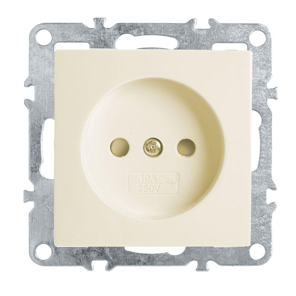 Розетка 1-местная б/з (механизм), Stekker, PST10-9109-02, 250В, 16А с защ. шторкой Эрна, слоновая кость 39327