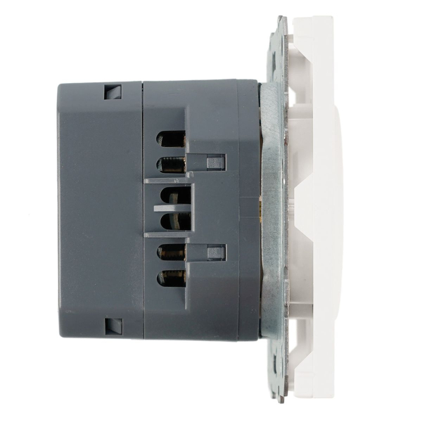 Розетка 1-местная з/ш с/з 16А + USB + Type C (механизм), Stekker, 250В, 20W Эмили, белый фарфор, soft-touch, RST16-5119-01 50217