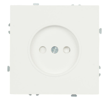 Розетка 1-местная с з/ш, б/з (механизм), СЗК, Stekker, 250В, 16А Эмили, RST16-5109-01ZK, белый фарфор, soft touch 50234