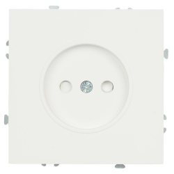 Розетка 1-местная с з/ш, б/з (механизм), СЗК, Stekker, 250В, 16А Эмили, RST16-5109-01ZK, белый фарфор, soft touch 50234