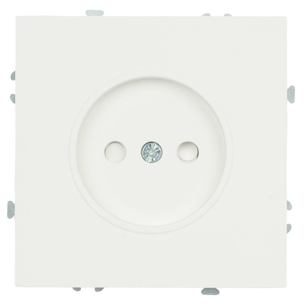 Розетка 1-местная с з/ш, б/з (механизм), СЗК, Stekker, 250В, 16А Эмили, RST16-5109-01ZK, белый фарфор, soft touch 50234