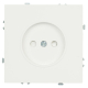 Розетка 1-местная с з/ш, б/з (механизм), СЗК, Stekker, 250В, 16А Эмили, RST16-5109-01ZK, белый фарфор, soft touch 50234