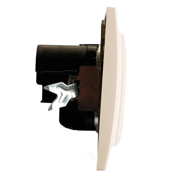 Розетка 1-местная с/з Stekker, PST16-9016-02, 250В, 16А с USB+ type C Эрна, слоновая кость 50077