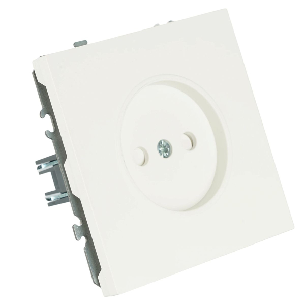 Розетка 1-местная с з/ш, б/з (механизм), СЗК, Stekker, 250В, 16А Эмили, RST16-5109-01ZK, белый фарфор, soft touch 50234
