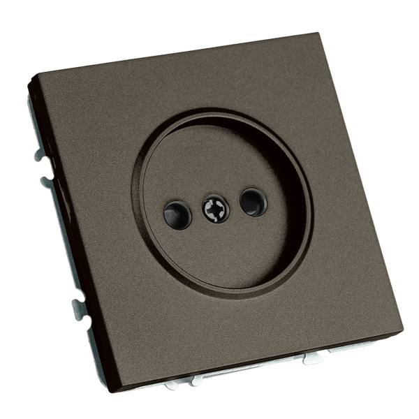Розетка 1-местная с защитной шторкой (механизм), Stekker, б/з, 250В, 16А Эмили, RST16-5109-09, антрацит, soft touch 49928