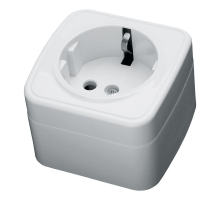 Розетка Stekker с/з 16A 250V белый PST1650120 39033