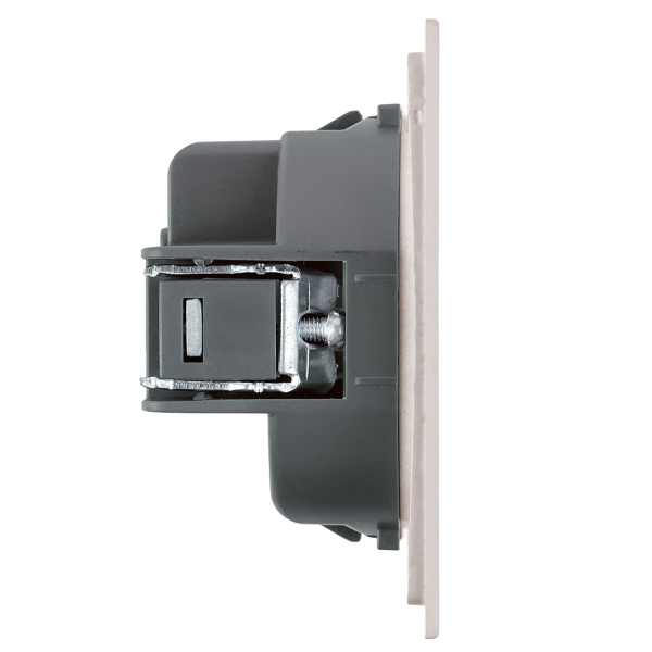 Розетка 1-местная с защитной шторкой (механизм), Stekker, б/з, 250В, 16А Мия, RST16-3109-08, пудровый жемчуг 50483