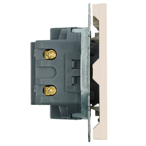 Розетка 2-местная USB + Type C (механизм), Stekker, 250В, 20W Эмили, RST10-5115-08, кашемир, soft touch 49905