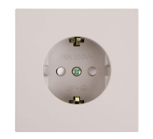 Розетка 1-местная с защитной шторкой с/з (механизм), Stekker, 250В, 16А Мия, RST16-3110-08, пудровый жемчуг 50484