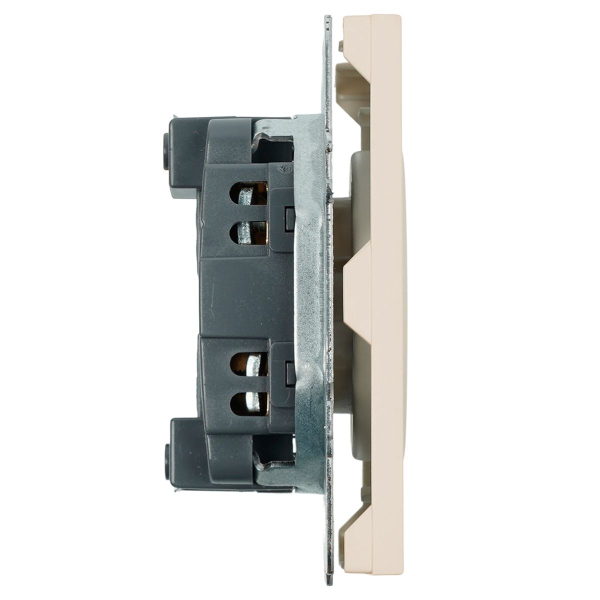 Розетка 1-местная с защитной шторкой (механизм), Stekker, б/з, 250В, 16А Эмили, RST16-5109-08, кашемир, soft touch 49902