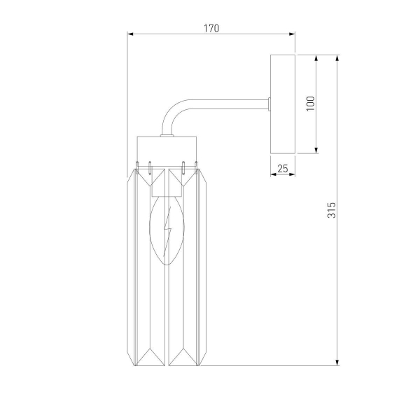 Бра Eurosvet Gilian 60163/1 латунь Бра Eurosvet Gilian 60163/1 латунь