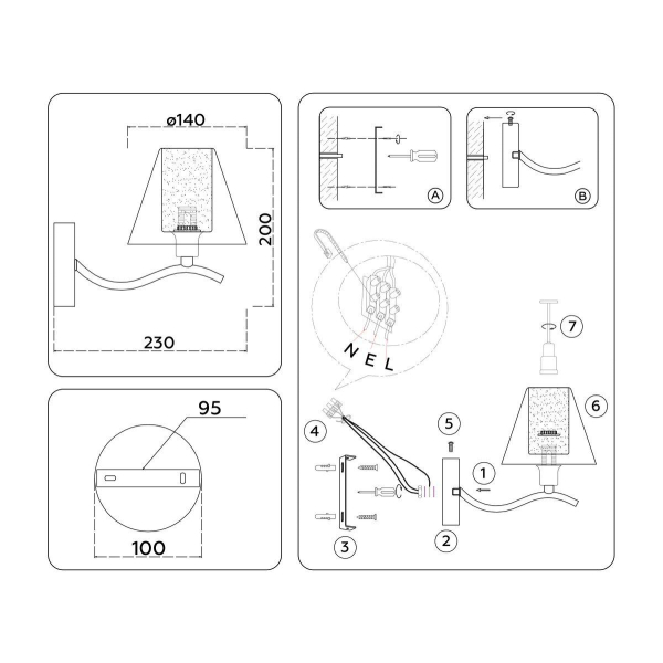 Бра Ambrella Light High Light Modern LH57095 Бра Ambrella Light High Light Modern LH57095