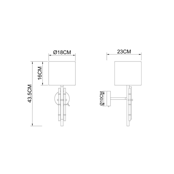 Бра Arte Lamp Taygeta A4097AP-1CC Бра Arte Lamp Taygeta A4097AP-1CC