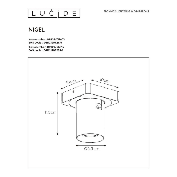 Спот Lucide Nigel 09929/05/16