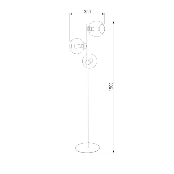 Торшер TK Lighting 5239 Cubus Graphite