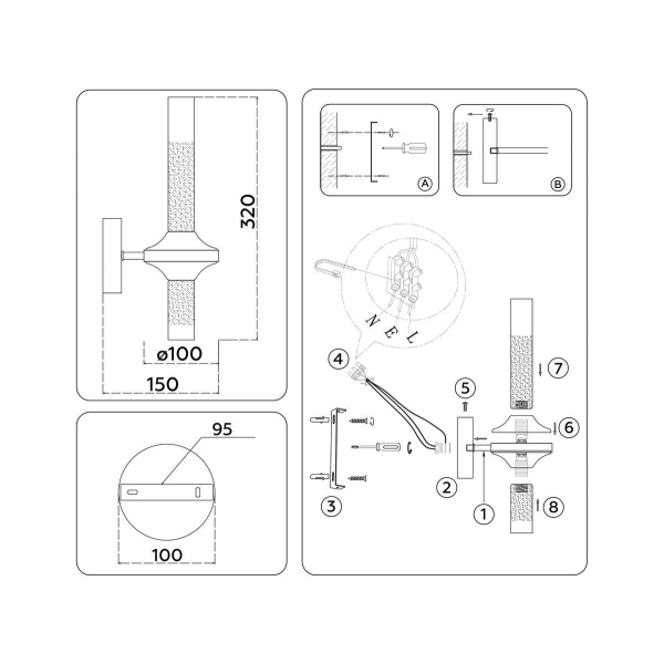 Бра Ambrella Light High Light Modern LH55362 Бра Ambrella Light High Light Modern LH55362