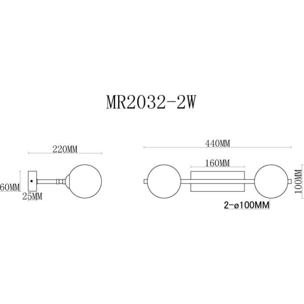 Бра MyFar Valency MR2032-2W