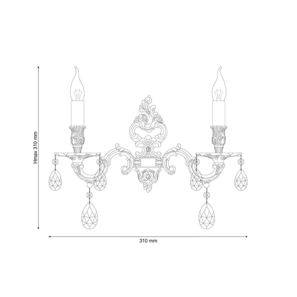 Бра Lucia Tucci Barletta W1730.2 Cream White Бра Lucia Tucci Barletta W1730.2 Cream White