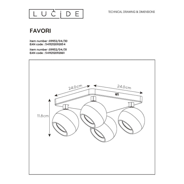 Спот Lucide Favori 09932/04/31