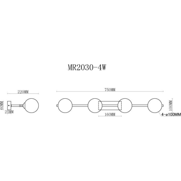 Бра MyFar Valency MR2030-4W