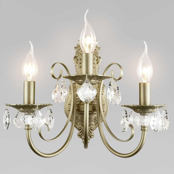 Бра Eurosvet Alda 3305/3 латунь/прозрачный хрусталь Strotskis a072113