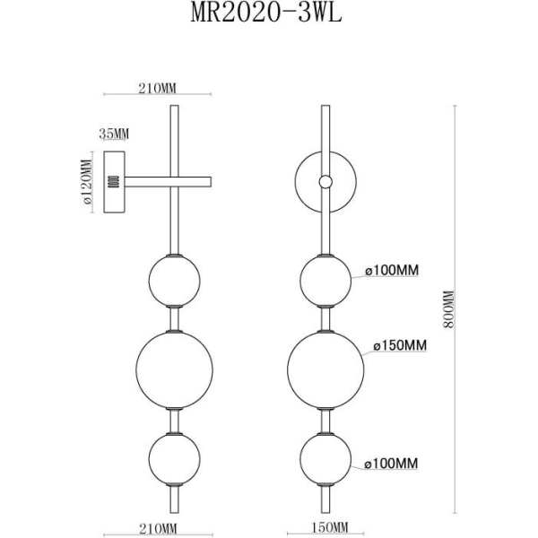 Бра MyFar Violla MR2020-3WL