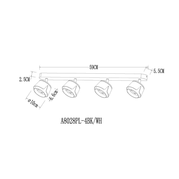 Спот Arte Lamp Amaks A8028PL-4BK