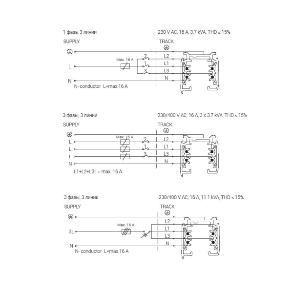 Шинопровод трехфазный Nowodvorski Ctls Track 8716