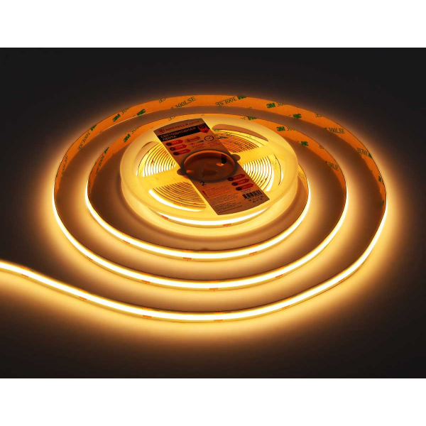 Светодиодная лента Ambrella Light GS4751 COB 528Led/14W m/ 24V IP20 3000K/ 5m*10mm*2mm (2 конт.) GS4751