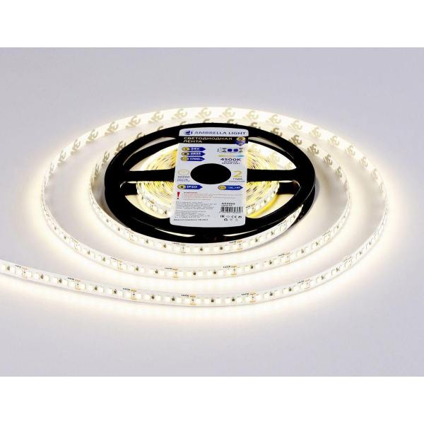 Светодиодная лента Ambrella Light 14,4W/m 180LED/m 2835SMD дневной белый 5M GS3202