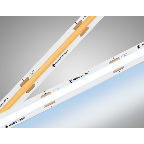 Светодиодная лента Ambrella Light GS4753 COB 528Led/14W m/ 24V IP20 6500K/ 5m*10mm*2mm (2 конт.) GS4753