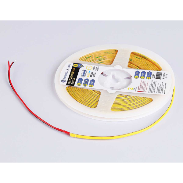 Светодиодная лента Ambrella Light GS4602 COB 384Led/ 7W m/ 24V IP20 4500K/ 5m*3mm*2mm (2 конт.) GS4602