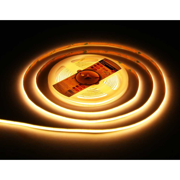 Светодиодная лента Ambrella Light GS4611 COB 400Led/10W m/ 24V IP20 3000K/ 5m*5mm*2.1mm (2 конт.) GS4611