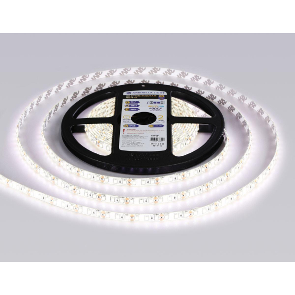 Светодиодная влагозащищенная лента Ambrella Light 9,6W/m 120LED/m 2835SMD дневной белый 5M GS1202