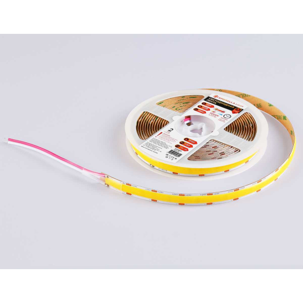 Светодиодная лента Ambrella Light GS4801 COB 616Led/19W m/ 24V IP20 3000K/ 5m*12mm*2mm (2 конт.) GS4801