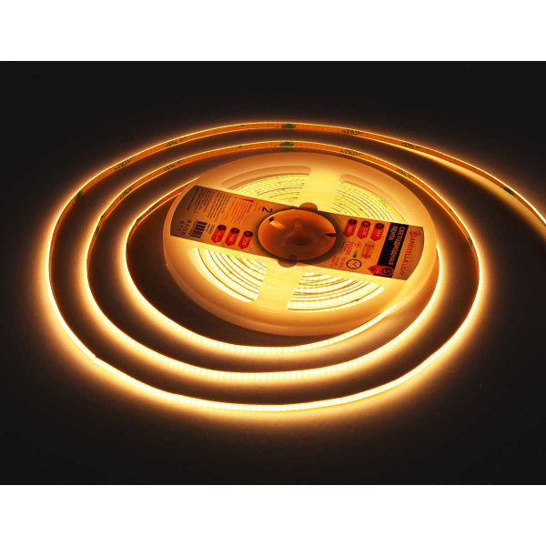 Светодиодная лента Ambrella Light GS4601 COB 384Led/ 7W m/ 24V IP20 3000K/ 5m*3mm*2mm (2 конт.) GS4601