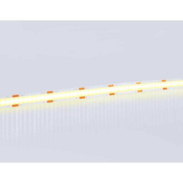 Светодиодная лента Ambrella Light GS4901 COB 608Led/ 12W m/ 24V IP20 CCT 3000-6500K/ 5m*8mm*2.2mm (3 конт.) GS4901