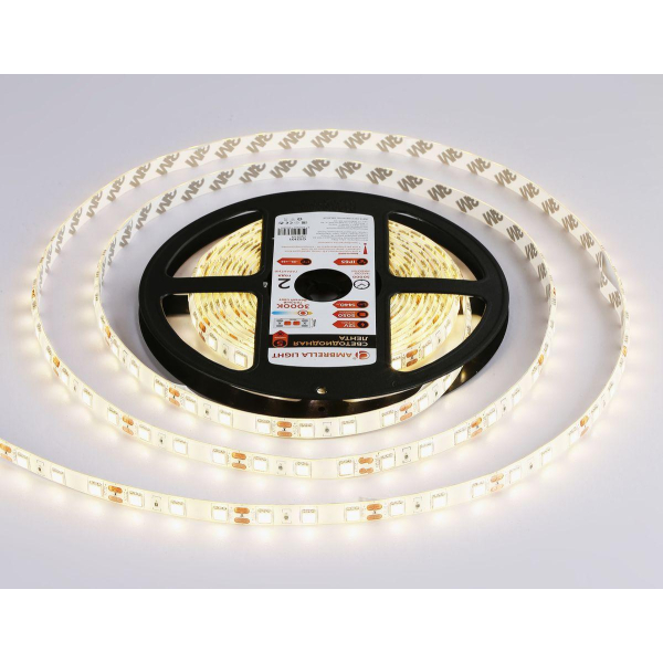 Светодиодная влагозащищенная лента Ambrella Light 14,4W/m 60LED/m 5050SMD теплый белый 5M GS2101