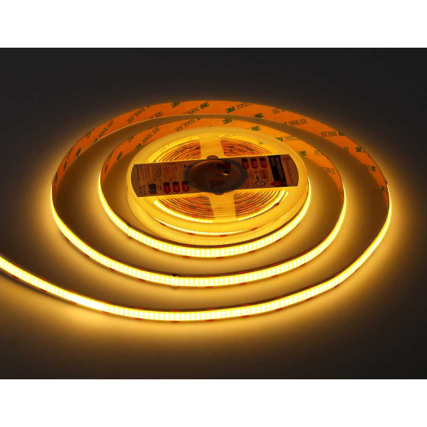Светодиодная лента Ambrella Light GS4801 COB 616Led/19W m/ 24V IP20 3000K/ 5m*12mm*2mm (2 конт.) GS4801
