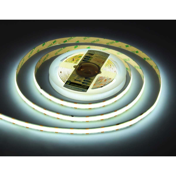 Светодиодная лента Ambrella Light GS4803 COB 616Led/19W m/ 24V IP20 6500K/ 5m*12mm*2mm (2 конт.) GS4803