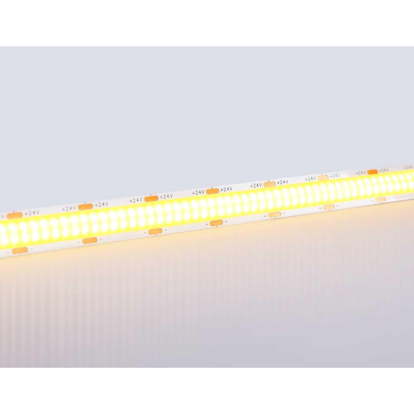 Светодиодная лента Ambrella Light GS4801 COB 616Led/19W m/ 24V IP20 3000K/ 5m*12mm*2mm (2 конт.) GS4801