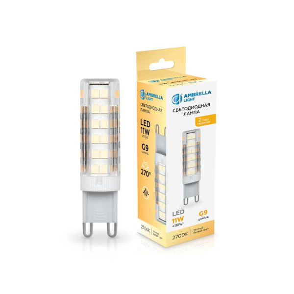 Светодиодная лампа G9 11W 2700K Ambrella light Bulding 101103 Светодиодная лампа G9 11W 2700K Ambrella light Bulding 101103