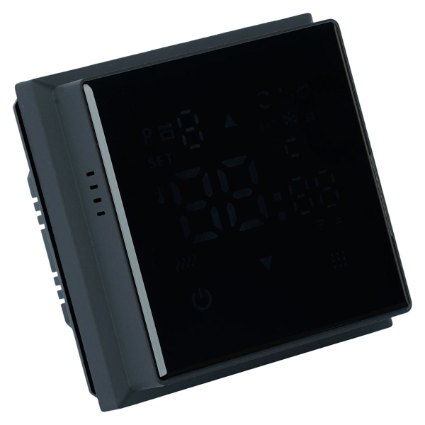 Терморегулятор Wi-Fi (механизм), Stekker, 250В, 3500Вт Эмили, RSW00-5119-05, черный уголь, soft touch 50377