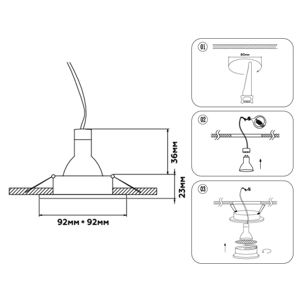 Встраиваемый светильник Ambrella Light Techno Spot Standard Tech TN102730