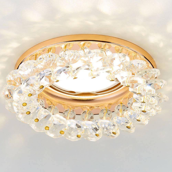 Встраиваемый светильник Ambrella light Crystal K206 CL/G Встраиваемый светильник Ambrella light Crystal K206 CL/G